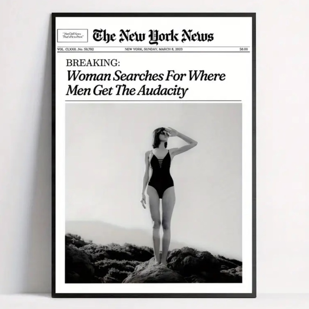 “Where Men Get The Audacity” Canvas Feminist Print Wall Art - Picture 2 of 6